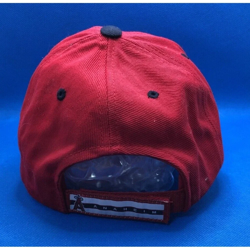 Anaheim Angels Hat MLB Strapback Baseball Red American Casuals Adjustable Cap